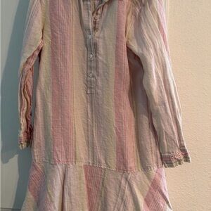 Tommy Bahama Pink and Yellow Striped Dress